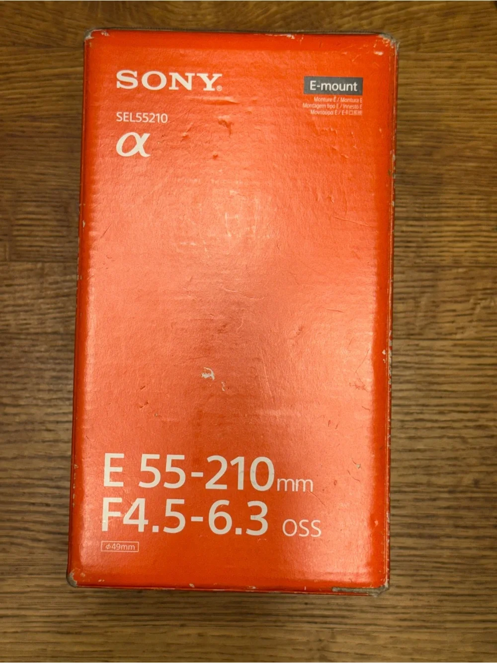 Sony Black E 55-210mm F4.5-6.3 OSS Lens w/ box, and manuals in perfect condition